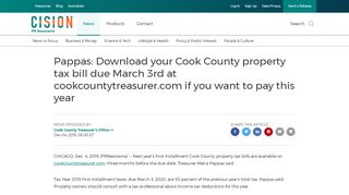 
                            2. Pappas: Download your Cook County property tax bill due ... - Cookcountytreasurer Com Sign Up