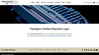 
                            8. Paradigm/Veritext Reporter Login | Paradigm Court Reporting ... - Veritext Portal