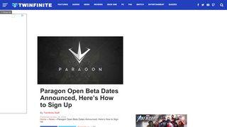 
                            6. Paragon Open Beta Dates Announced, Here's How to Sign Up - Paragon Beta Sign Up