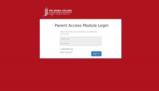 
                            1. Parent Access Module - 3.13.4.1 - Ave Maria College - Ave Maria College Parent Portal