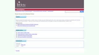 
                            3. Parent Access to the Student Portal - Invicta Grammar School - Invicta Student Portal