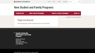 
                            9. Parent and Family Portal | Orientation, New Student & Family Programs - Temple Student Portal