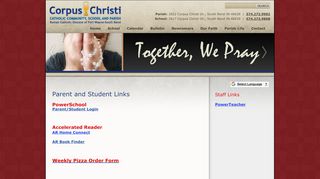 
                            8. Parent and Student Links - Corpus Christi Catholic Community - Powerschool Student Portal South Bend