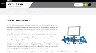 
                            6. Parent and Student Pages / Tech Help for Parents - Wylie ISD - Canvas Wylie Isd Portal