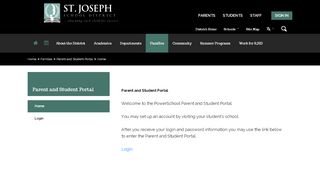 
                            1. Parent and Student Portal / Home - St. Joseph School District - Powerschool Student Portal Sjsd