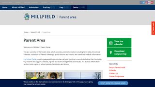 
                            5. Parent Area - Millfield School - Glastonbury Parent Portal