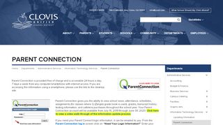 
                            16. Parent Connection - Clovis Unified School District - Granite Gradebook Portal Student Portal