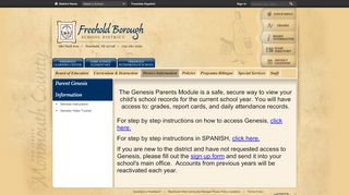 
                            5. Parent Genesis Information / Genesis Instructions - Freehold Borough ... - Genesis Parent Portal Freehold