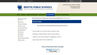 
                            6. Parent Links - Bristol Public Schools - Bristol Eastern Parent Portal