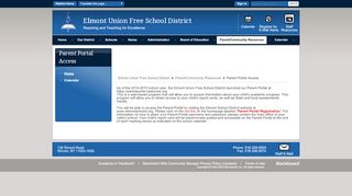 
                            6. Parent Portal Access / Home - Elmont Union Free School District - Elmont Memorial High School Parent Portal