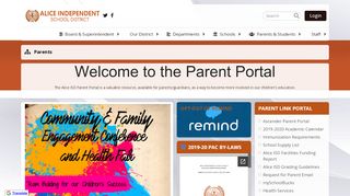 
                            1. Parent Portal - Alice Independent School District - Www Alice Isd Net Parent Portal
