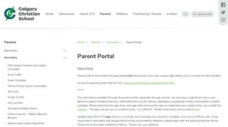 
Parent Portal | Calgary Christian School
