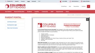 
Parent Portal / CCS Parent Portal - Columbus - Columbus City Schools
