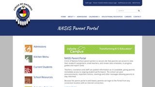 
                            7. Parent Portal | Circle of Nations - Infinite Campus Transforming K12 Education Portal