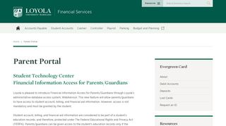 
                            4. Parent Portal - Financial Services - Loyola University Maryland - Loyola College Parent Portal