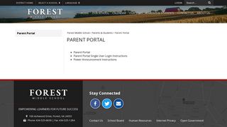 
                            1. Parent Portal - Forest Middle School - Parent Portal Forest School