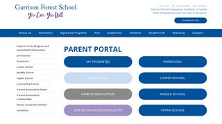 
                            3. Parent Portal - Garrison Forest School - Parent Portal Forest School