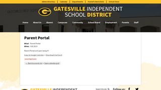 Parent Portal | Gatesville Independent School District - Gatesville Isd Parent Portal