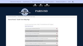 
                            8. Parent Portal / Grade View Help Page - Paris ISD - Parent Portal Pisd Portal