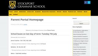 
                            1. Parent Portal Homepage | Stockport Grammar School - Sgs Parent Portal