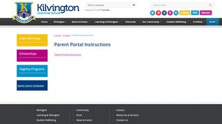 
                            3. Parent Portal Instructions - Kilvington Grammar School - Kilvington Parent Portal