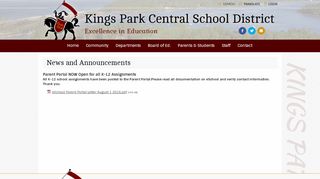 
Parent Portal NOW Open for all K-12 Assignments - News and ...
