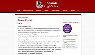 
                            1. Parent Portal – Parents – Seaside High School - Seaside High School Parent Portal