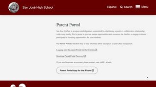 
                            2. Parent Portal - San Jose High - San José Unified School District - Infinite Campus Student Login Sjusd