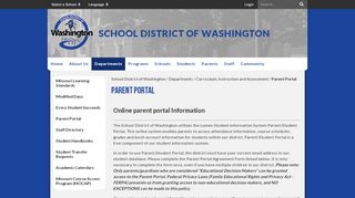 
                            6. Parent Portal - School District of Washington - Lumen Parent Portal