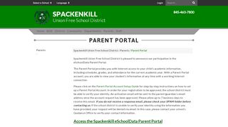 
Parent Portal - Spackenkill Union Free School District
