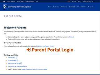 
Parent Portal | University of New Hampshire
