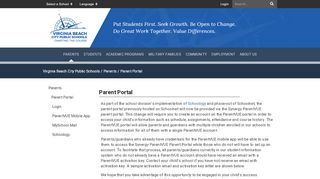 
                            1. Parent Portal - Virginia Beach City Public Schools - VBSchools.com - Parent Portal Vbcps