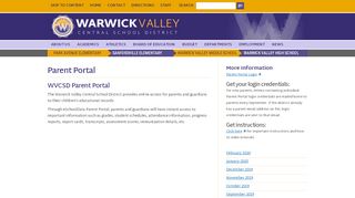 Parent Portal : Warwick Valley Central Schools - Warwick School Portal