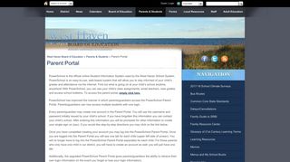 
                            5. Parent Portal - West Haven Board of Education