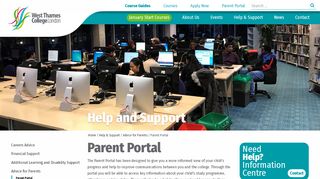 
                            4. Parent Portal - West Thames College - West Thames College Moodle Portal