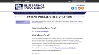 
                            1. Parent Portal/E-Registration - Blue Springs School District - Powerschool Login Bssd