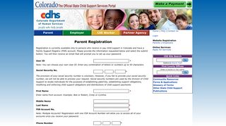 
                            4. Parent Registration - Colorado Child Support - Colorado Child Support Enforcement Portal
