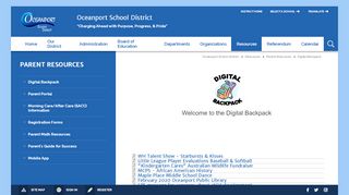 
                            5. Parent Resources / Digital Backpack - Oceanport - Srhs Parent Portal