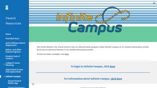 
                            8. Parent Resources - Infinite Campus - Google Sites - Infinite Campus Portal Swcs
