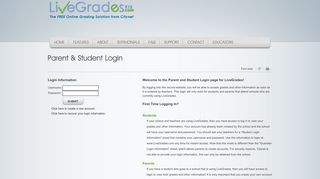 
                            1. Parent & Student Login - LiveGrades - Connecting Teachers ... - Live Grades Portal