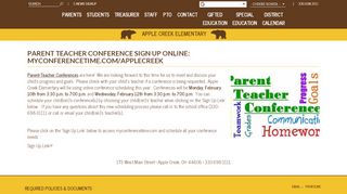 Parent Teacher Conference Sign Up Online ... - Myconferencetime Portal