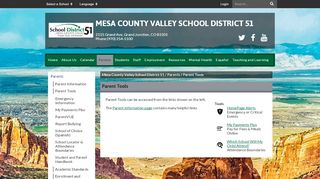 
                            1. Parent Tools - Mesa County Valley School District 51 - Parent Bridge Portal