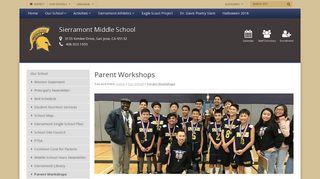 
                            4. Parent Workshops - Sierramont Middle School - Sierramont Middle School Infinite Campus Portal