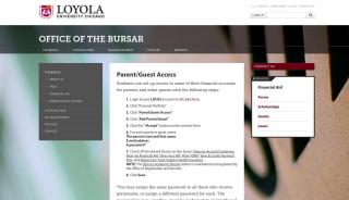 
                            6. Parent/Guest Access: Office of the Bursar: Loyola University Chicago - Loyola College Parent Portal