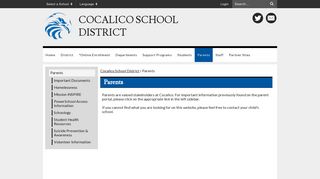 
                            2. Parents - Cocalico School District - Powerschool Cocalico Parent Portal