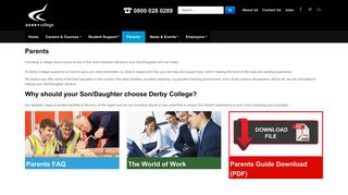
                            4. Parents - Derby College - Moodle Derby College Parent Portal