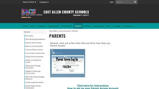 
                            6. Parents - East Allen County Schools