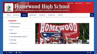 
                            3. Parents / Homepage - Homewood City Schools - Inow Homewood Parent Portal