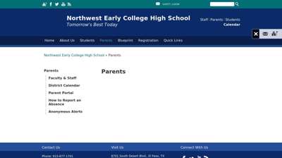 Parents - Northwest Early College High School - Canutillo