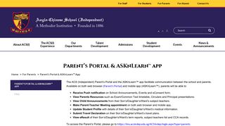 
                            2. Parent's Portal & ASKnLearn™ app - Anglo Chinese School ... - Lms Parents Portal Acsi